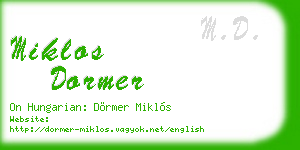 miklos dormer business card