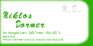 miklos dormer business card